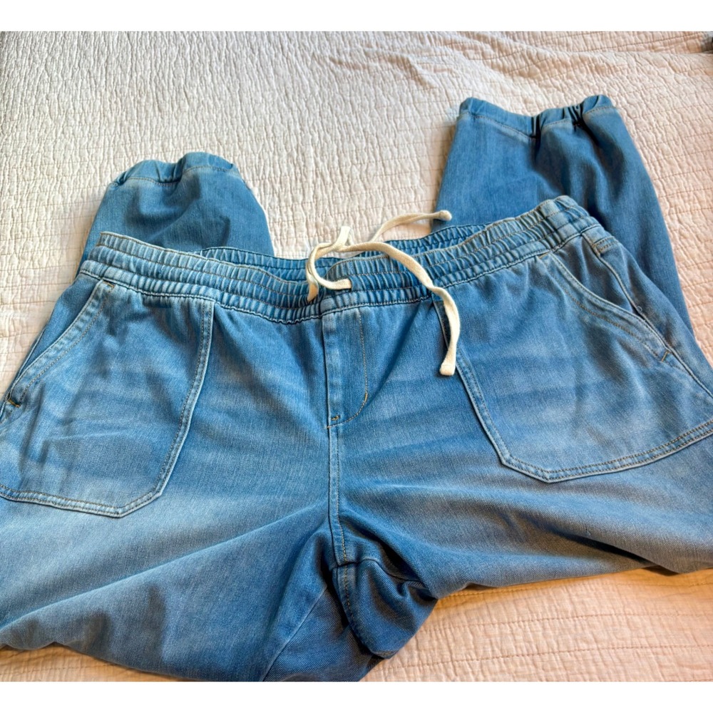 Lane Bryant Denim Joggers Light Wash Elastic Waist Plus Size 20